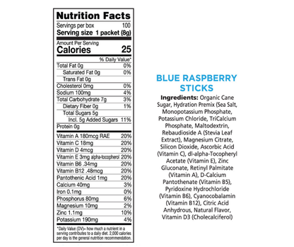 AdeNation Blue Raspberry Hydration Sticks