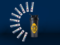 Pittsburgh Specials - Immaculate Reception Shaker Bottle with 10 PittsburghAde sticks
